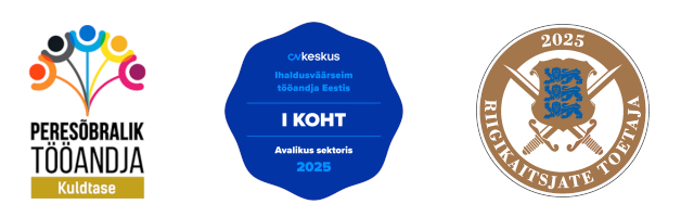Maksu- ja Tolliameti pälvitud tunnustused: Peresõbralik tööandja, kuldtase; CV Keskuse digimärgis – Ihaldusväärseim tööandja Eestis 2025 (avalikus sektoris); Riigikaitsjate toetaja 2025